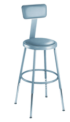 25" - 33" Adjustable Padded Stool With Padded Backrest - Strong Tooling