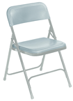 Plastic Folding Chair - Plastic Seat/Back Steel Frame - Grey - Strong Tooling
