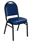 Dome Stack Chair - 7/8" Square-Tube 18-Gauge Steel Frame, 5/8" Underseat H-braces - Strong Tooling
