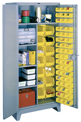 36 x 21 x 82'' (64 Bins Included) - Bin Storage Cabinet - Strong Tooling