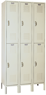 12 x 18 x 72'' (6 Openings) - 3 Wide Double Tier Locker - Strong Tooling