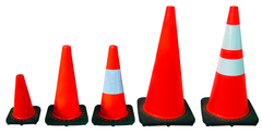 28" Orange Safety Cone with Reflective Bar - Strong Tooling