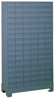 62-1/2 x 12-1/4 x 34-1/8'' (96 Compartments) - Steel Modular Parts Cabinet - Strong Tooling