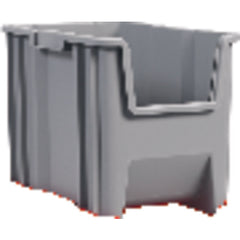 10″ × 17 1/2″ × 10 1/2″ - Gray Stak-N-Store Bin - Strong Tooling