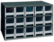 11 x 11 x 17'' (15 Compartments) - Steel Modular Parts Cabinet - Strong Tooling