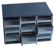 11 x 11 x 17'' (9 Compartments) - Steel Modular Parts Cabinet - Strong Tooling