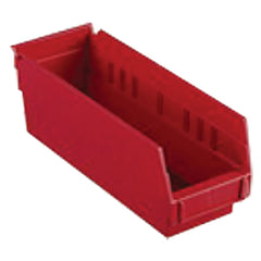 4 1/8″ × 23 5/8″ × 4″ - Red Economy Shelf Bin - Strong Tooling