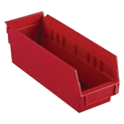 4 1/8″ × 17 7/8″ × 4″ - Red Economy Shelf Bin - Strong Tooling