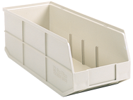 8-1/4 x 20-1/2 x 7'' - Beige Bin with 2 Dividers - Strong Tooling