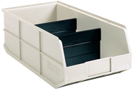 11 x 20-1/2 x 7'' - Beige Bin with 2 Dividers - Strong Tooling