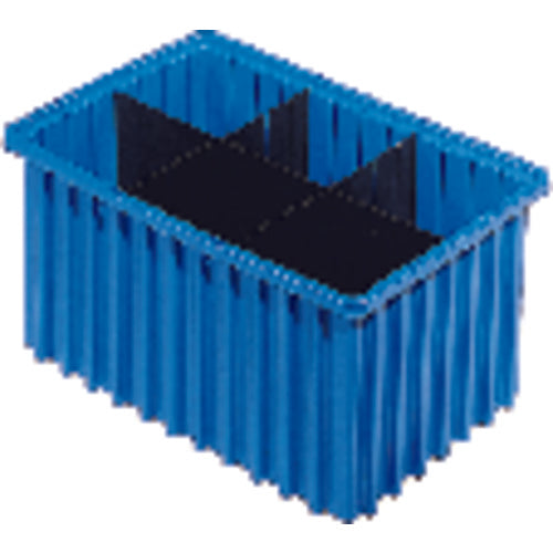 9 1/8″ × 6 1/2″ × 4 5/8″ - Blue - Akro Grid Stackable Containers - Strong Tooling