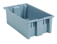 19-1/2 x 13-1/2 x 8'' - Gray Nest-Stack-Tote Box - Strong Tooling