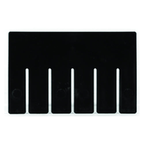 6-Pack - Black - Long Bin Dividers for use with Akro-Grid Container 33-105 - Strong Tooling