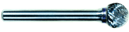 1/2 EdgeHog Spherical Carbide Bur SD-5L6 Standard Alt Diamond (Double) 6" Shk Lgth - Strong Tooling