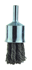 1" Diameter - 1/4" Shank - .006 Wire - End Brush - Strong Tooling