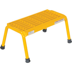 Alum Step Stand - 1 Step Welded Yellow - Exact Industrial Supply