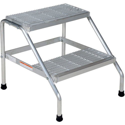 Aluminum Step Stand - 2 Step Knock-Down - Exact Industrial Supply