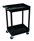 Utility Cart 2 Tub Shelves - 24" x 18" x 37-1/4" - Strong Tooling
