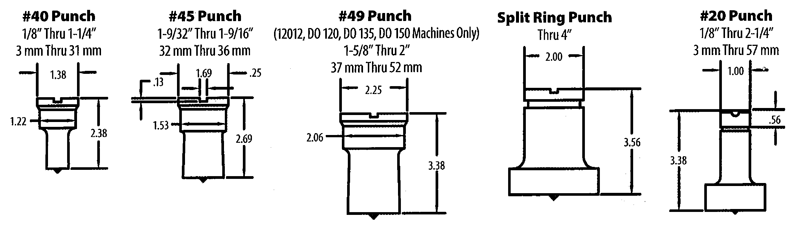 020018 No. 40 9/16 x 3/4 Oval Punch - Strong Tooling