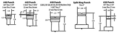 020018 No. 40 9/16 x 3/4 Oval Punch - Strong Tooling