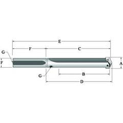 25005S-075L-T-A® Spade Blade Holder - Straight Flute- Series 0.5 - Strong Tooling