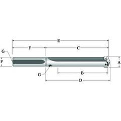 25025S-125L T-A® Spade Blade Holder - Straight Flute- Series 2.5 - Strong Tooling