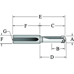 22010S-075L Spade Blade Holder - Straight Flute- Series 1 - Strong Tooling