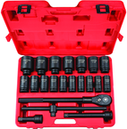 Tekton 22-Pc. 3/4" Dr Deep Impact Socket Set (Sae) - Strong Tooling