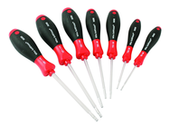 7 Piece - T9; T10; T15; T20; T25; T27; T30 - Torx Ball Ened SoftFinish® Cushion Grip Screwdriver Set - Strong Tooling