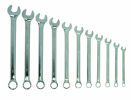 Snap-On/Williams Fractional Combination Wrench Set -- 11 Pieces; 12PT Satin Chrome; Includes Sizes: 3/8; 7/16; 1/2; 9/16; 5/8; 11/16; 3/4; 13/16; 7/8; 15/16; 1" - Strong Tooling