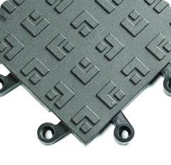 ErgoDeckÂ General Purpose SolidÂ Ergonomic Tiles - 8" x 18" x 7/8" Thick - Charcoal - Strong Tooling