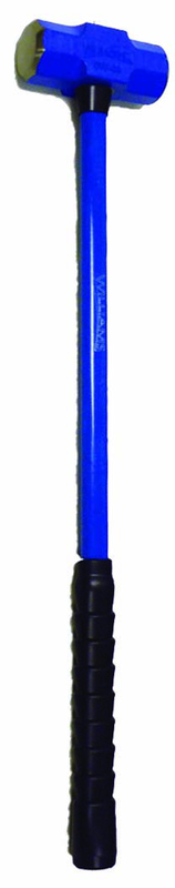 8 lb - 32" Fiberglass Handle - 2" Head Diameter - Soft Steel Sledge Hammer - Strong Tooling