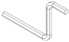 HEX Wrench (3/16) - Snap Jaws - Part #  4CRANK - Strong Tooling