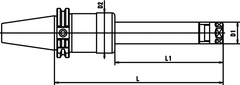 CAT 50 x PG 32 x 4.3 H CAT powRgrip Toolholder - Strong Tooling