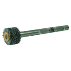3" Diameter - Crimped Filament Internal Brush Deburring Tool - 0.055/120 Grit - 3/8" ARBOR - Strong Tooling
