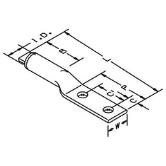 3M Scotchlok Aluminum Two Hole Lug 40149 up to 35 kV 250 kcmil Red - Strong Tooling