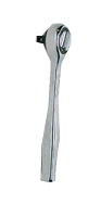 5-1/4" OAL - 1/4'' Drive - Round Head - Heavy Duty Reversible Ratchet - Plain Handle - Strong Tooling