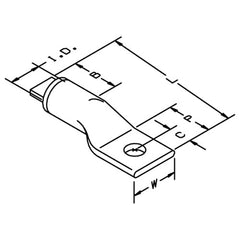 3M Scotchlok Aluminum One Hole Lug 40032 up to 35 kV 1/0 AWG Tan - Strong Tooling