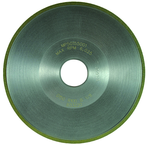 6 x 3/4 x 1-1/4'' - 1/8'' Abrasive Depth - 150 Grit - 45 Degree Angle Type 15V9 Diamond Dish Wheel - Strong Tooling