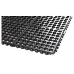 3' x 3' x 5/8" Thick Drainage Mat - Black - Strong Tooling