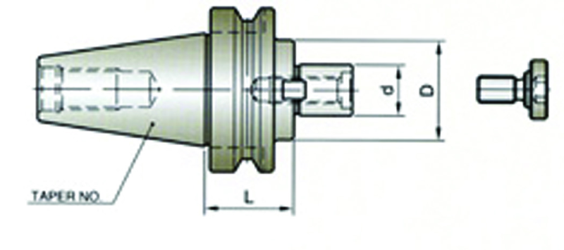 1-1/2 BT50 SHELL MILL HLDR EM - Strong Tooling