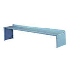 Shelf Riser for Work Bench 48"W x 10-1/2"H made of 14 GA w/Rear Flange as Stop - Strong Tooling